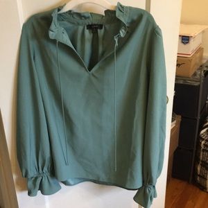 J. Crew ruffle neck top
